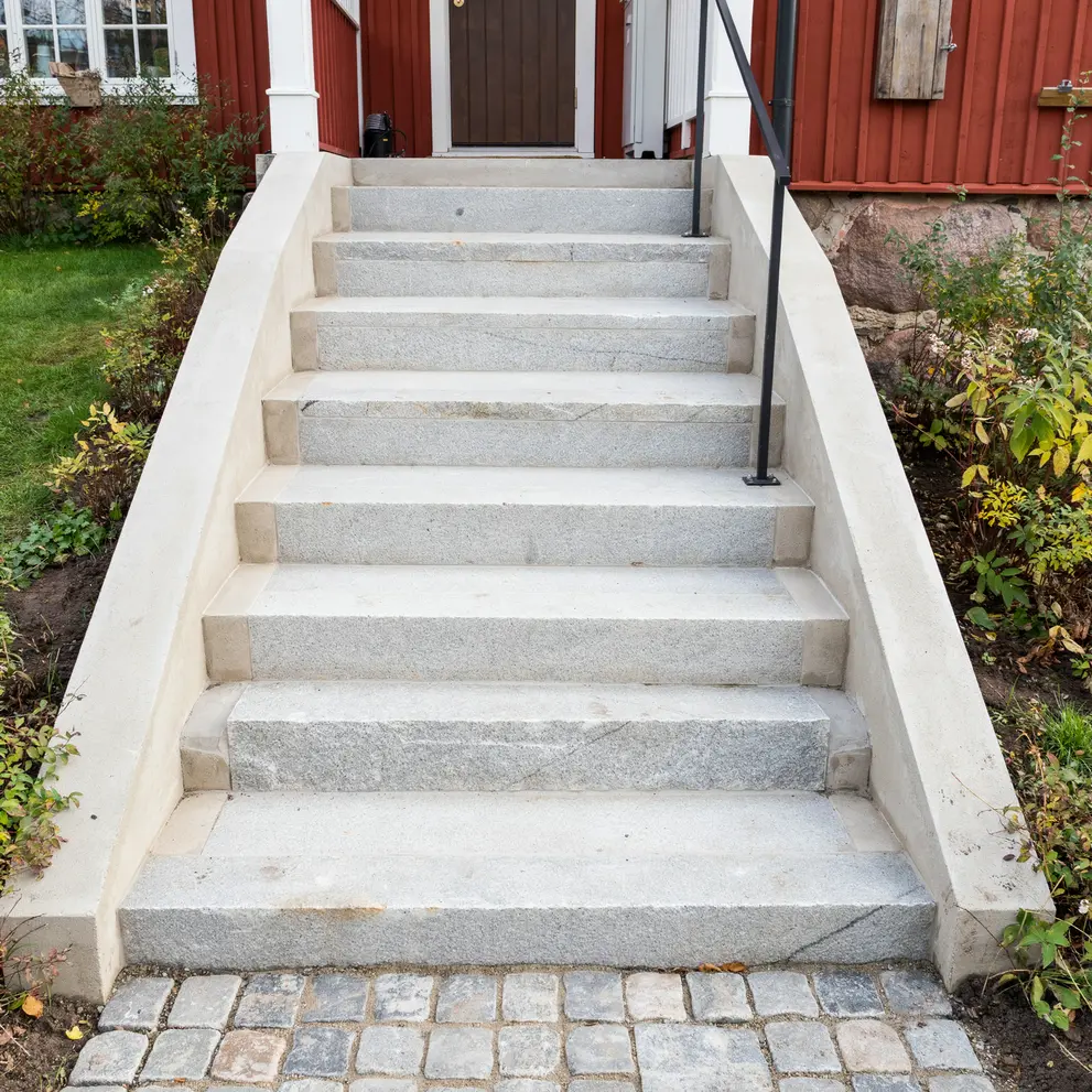 bygga trappa i sten betong akersberga roslagen stockholm
